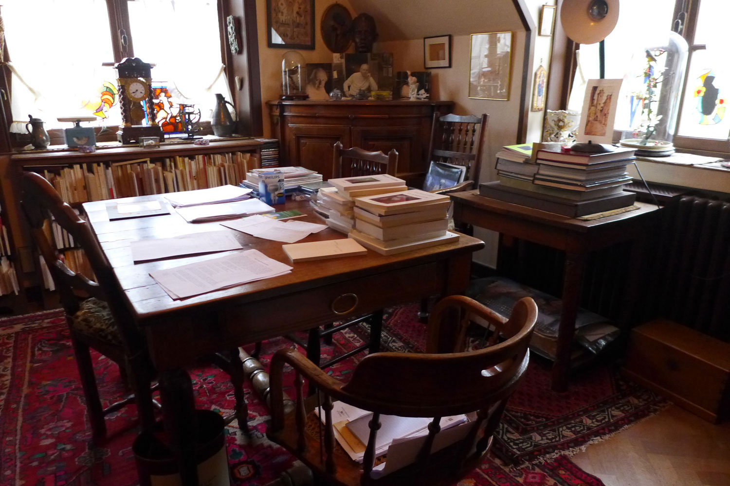 À l’étage, le bureau où travaillait le poète © Globe Reporters